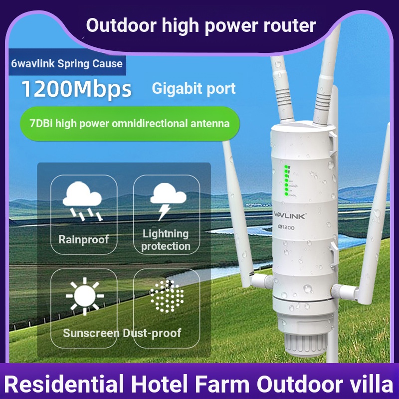 WAVLINK WAVLINK 1200M Dual Band Outdoor Router Outdoor AP Repeater เครื่องขยายสัญญาณกลางแจ้ง Repeate