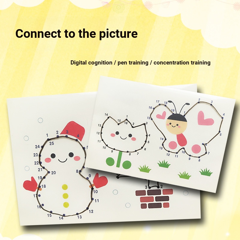 Fine Action Concentrated Training Number Dot Online Game Connection Dot Drawing Baby Online 3-6 ปี