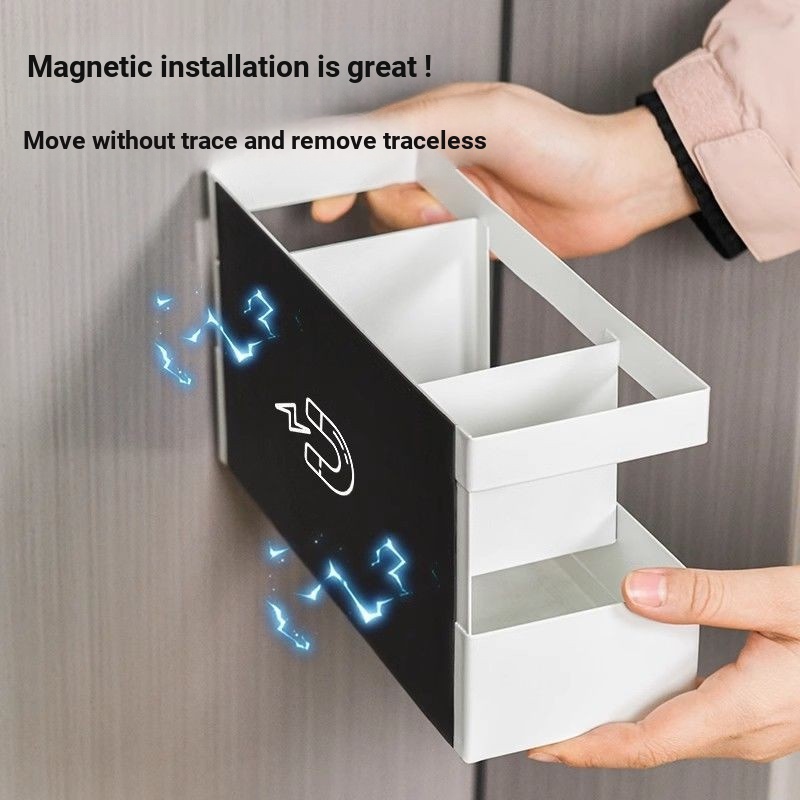 Entry Door Magnetic Mask Storage Box ติดผนังในครัวเรือน Entrance ร่มขาตั้ง Anti-theft Mag