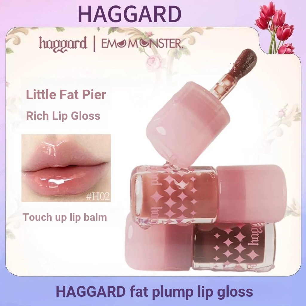 ️ haggard haggard Imo Monster Fat Dud Lip Gloss Toot Glass Mirror ลิปสติกให้ความชุ่มชื้น Water Gloss