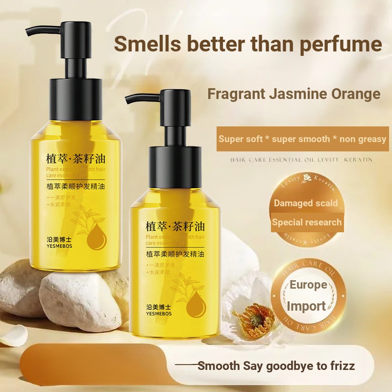 ชา Seed Oil Plant Extract Softening Hair Care Essential Oil Strong Hair Smoothing Frizz Repair Dry H