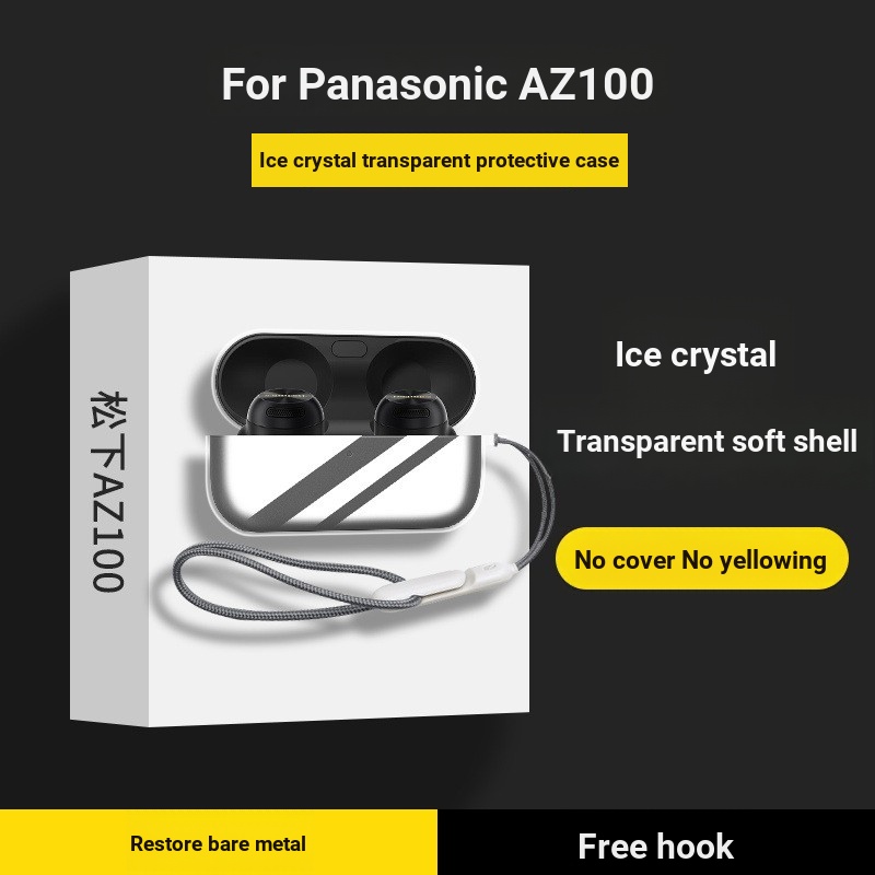 เหมาะสําหรับ Panasonic EAH-AZ100 หูฟังป้องกันกรณีโปร่งใสสีทึบ Panasonic az100 หูฟัง Technics EAH-AZ1