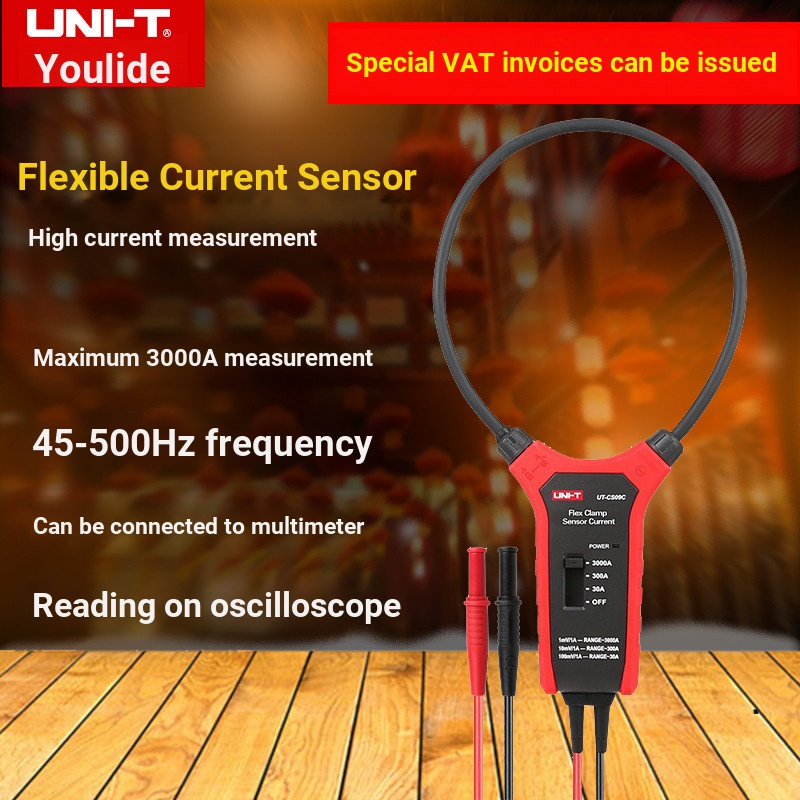 Universal UT-CS09A/C เซ็นเซอร์ปัจจุบันที่มีความยืดหยุ่นกระแสสูง Oscilloscope Probe Current Probe