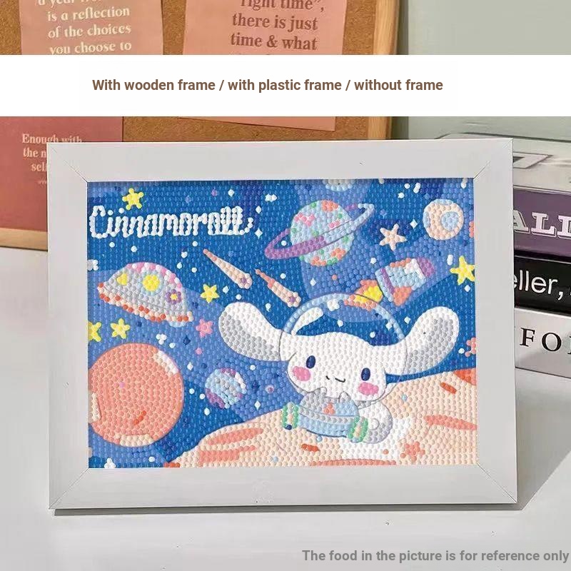 [Cinnamon Dog Diamond Stickers Full Diamond] Frame Sanrio Cinnamon Dog Diamond Stickers เด็ก diy Han
