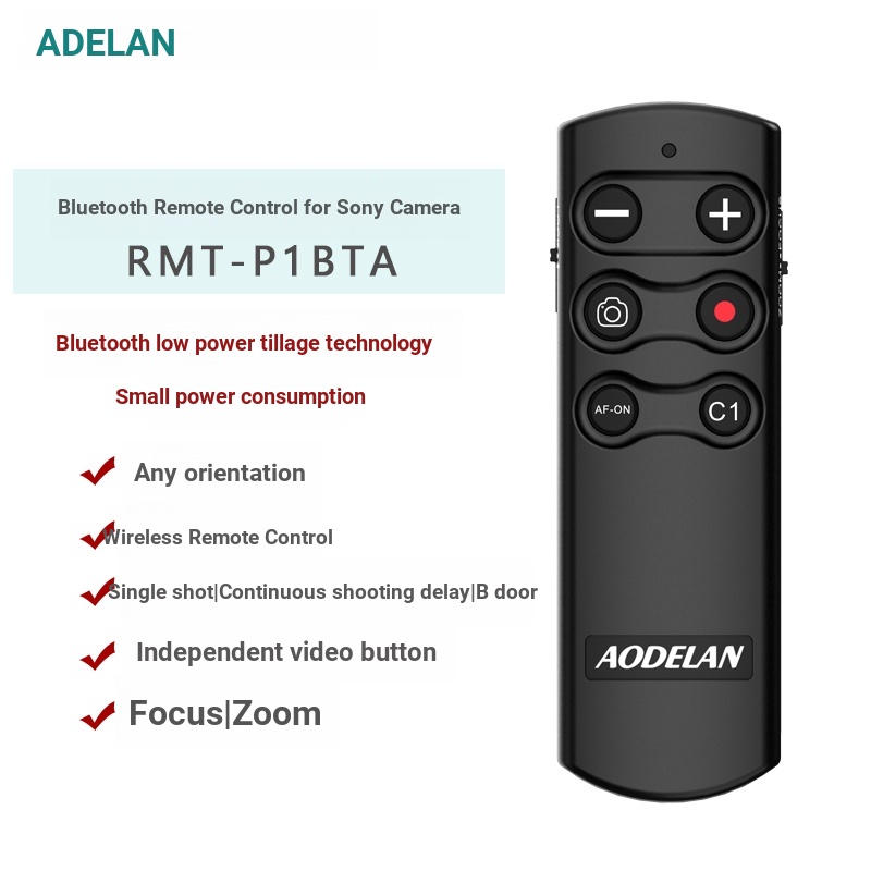 AODELAN กล้องไร้สายรีโมทคอนโทรลบลูทูธชัตเตอร์ถ่ายภาพและวิดีโอสําหรับ Sony A7 IV, A7 III, A7R III, A7