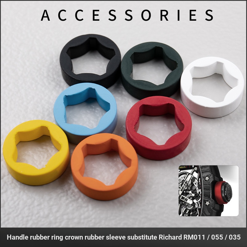 พร้อมโลโก้ Substitute RICHARD MILLE Fluorine ที่คาดผมด้ามยาง RM011 RM030 035 055