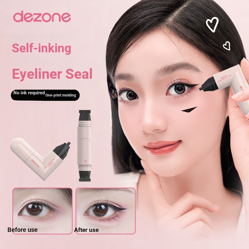 Dezone dezone One Piece Eyeliner Stamp ที่แม่นยํา Outline Eyeliner ติดทนนานสี Handido Party Gospel แ