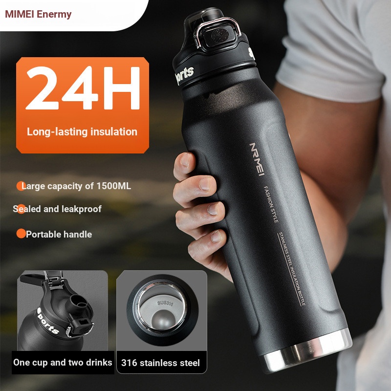 316สแตนเลสฉนวนกันความร้อนเย็นเก็บถ้วยน้ําความจุขนาดใหญ่กีฬากลางแจ้งขวดน้ําชายนักเรียนหญิงโรงเรียนทุ่