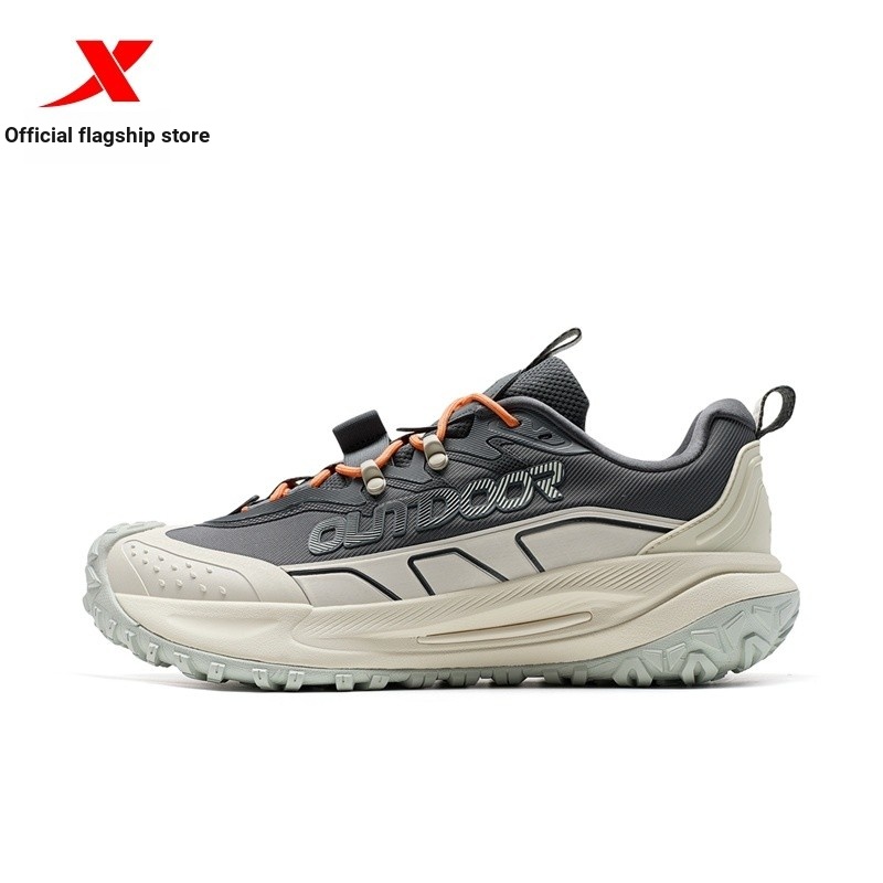 XTEP/Tebu Flying Stone 2.0 รองเท้าเดินป่ารองเท้าผู้ชายกลางแจ้ง Shock Absorption Anti-slip ทนต่อการสึ
