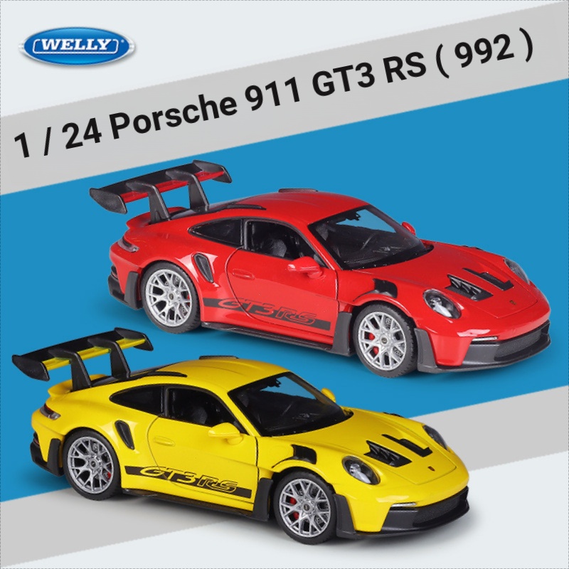 Willie WELLY 1: 24 Porsche 911GT3RS (992) รถสปอร์ตจําลองโลหะผสมผลิตภัณฑ์สําเร็จรูปรถรุ่น NOGE