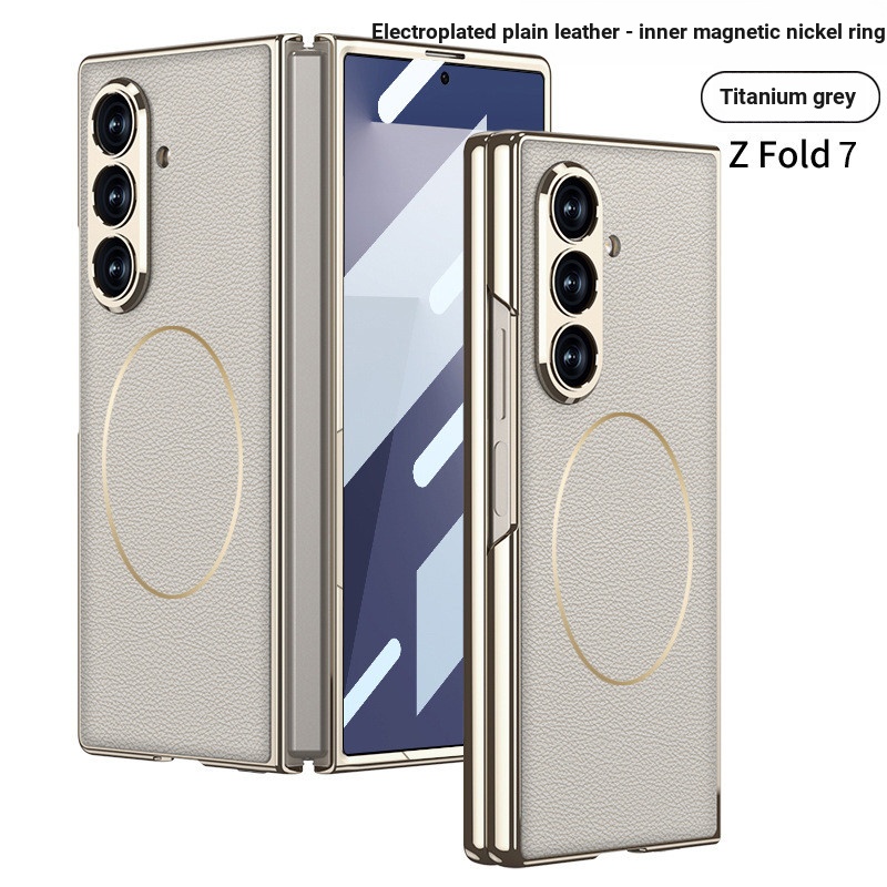 เหมาะสําหรับ Samsung Galaxy ZFold7 แม่เหล็กด้านในแหวนนิกเกิลเคส ZFold7 หรูหราเคสโทรศัพท์บางเฉียบ ZFo