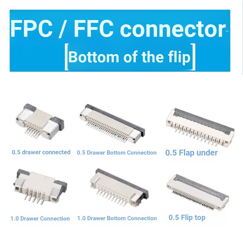 Flip Down Connector FPC/FFC Connector Flip Down Connector 0.5/1.0 มม.4/5/6/7/8/10/12/14/16/20-60P