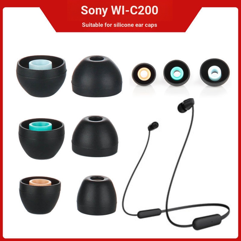 เหมาะสําหรับ Sony WI-C100/C200/C300 แผ่นรองหูฟังซิลิโคน อุปกรณ์เสริมหูฟัง