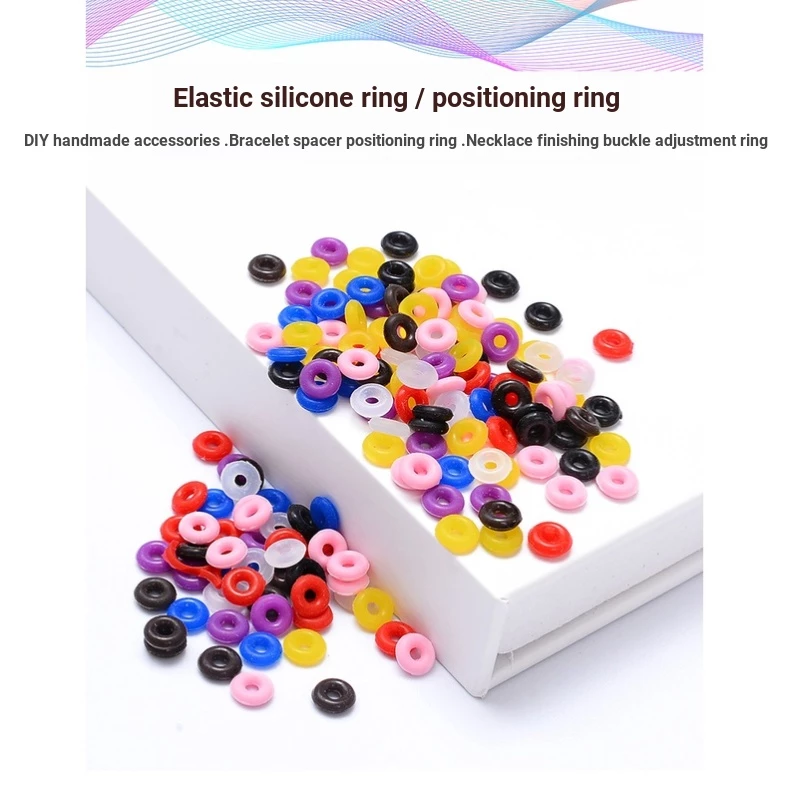สเปเซอร์ยางซิลิโคนใส กันลื่น สำหรับทำเครื่องประดับ สร้อยข้อมือ แหวน DIY