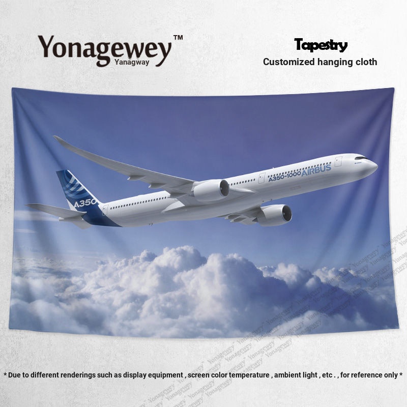 เปิดร้านใหม่ Airbus Airbus A350 Airbus Airbus อุปกรณ์ต่อพ่วงหอพักตกแต่งโปสเตอร์พื้นหลังผ้า Tapestry 