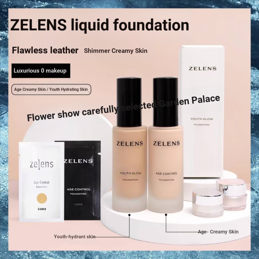 รองพื้น King Fried รุ่นใหม่ zelens Nourishing Skin Liquid Foundation Sample Gloss Frozen Age Cream S