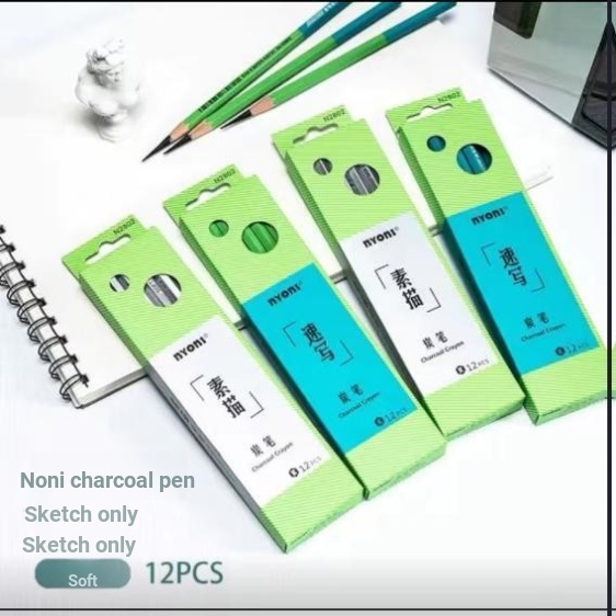 Nyoni nyoni ปากกาถ่าน Art นักเรียนเฉพาะ Sketch ชุดเครื่องมือ Soft Charcoal ปากกานักเรียน Sketch Char