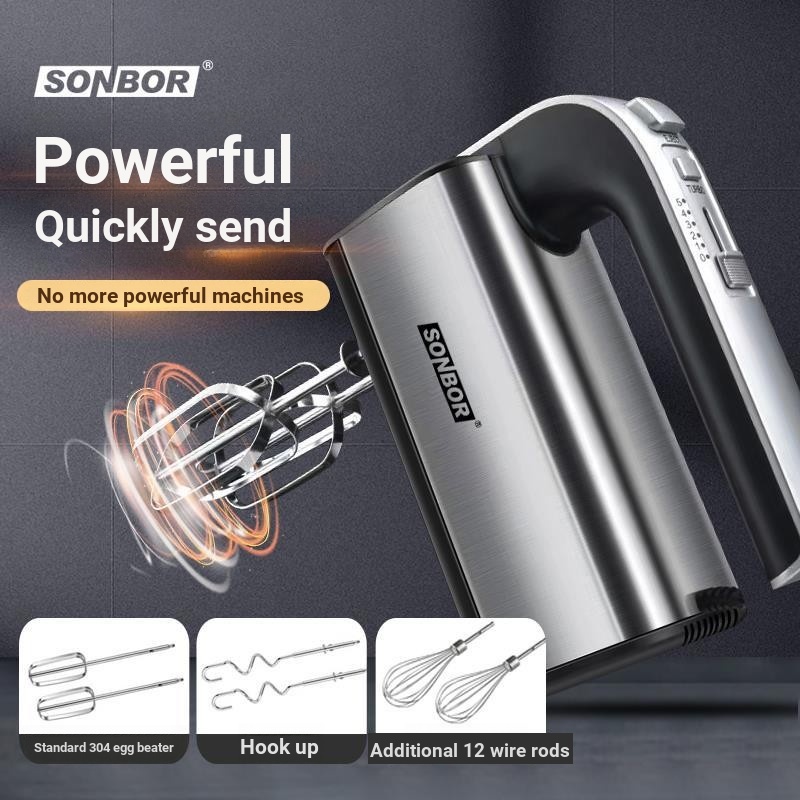 เยอรมนี 850W High-Power สแตนเลสในครัวเรือนไฟฟ้า Whisk ไอศกรีม Whisk ครีมปัด 304 Sticks EGI0