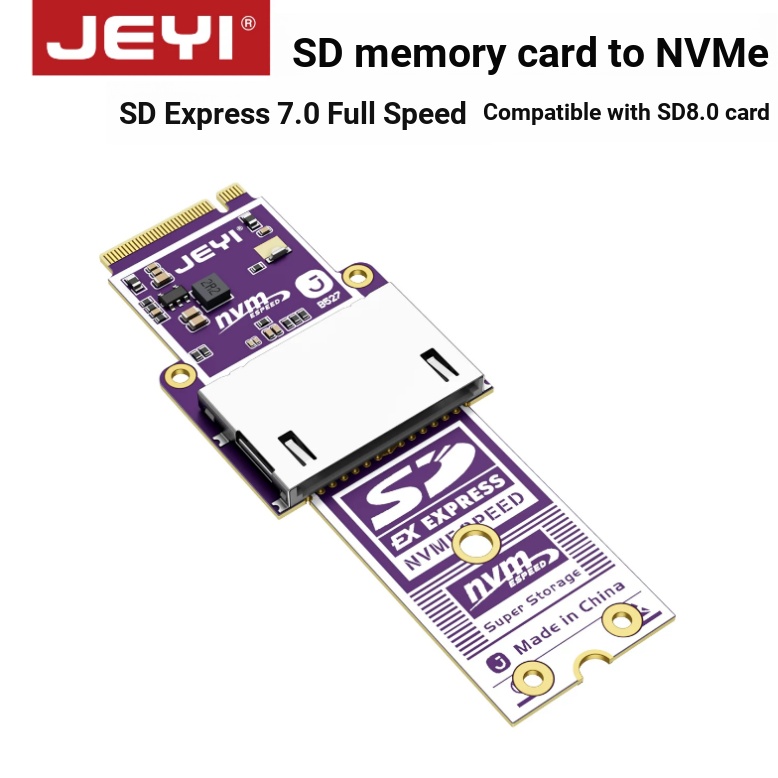 B527 SD Express 7.0 ถึง NVMe อะแดปเตอร์การ์ดความเร็วสูงอ่านอะแดปเตอร์บอร์ด SD Express 7.0 ถึง NVMe|เ