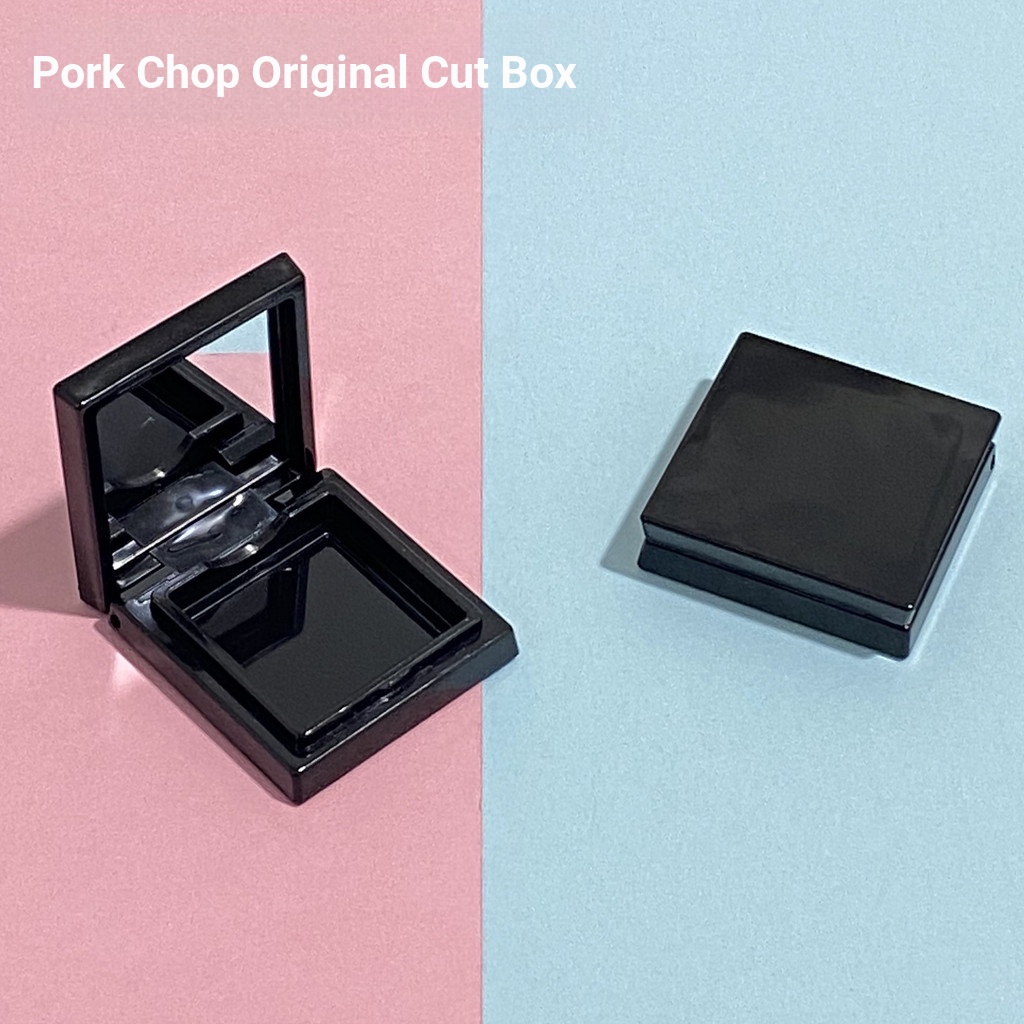 Square Monochrome Eyeshadow with Mirror Empty Box Pig Belly Highlight Original Cut 4 Cut Sample Conc