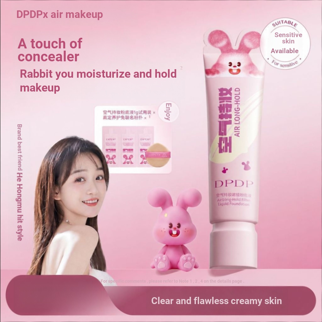 DPDP Liquid Foundation Qiaoqiao กระต่าย IP Limited Moisturizing Antioxidant Oil Control Hold แต่งหน้