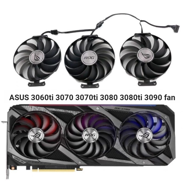 Asus ROG STRIX 3060Ti 3070 3080 3090 6700xt 6800 Raptor พัดลมการ์ดกราฟิก