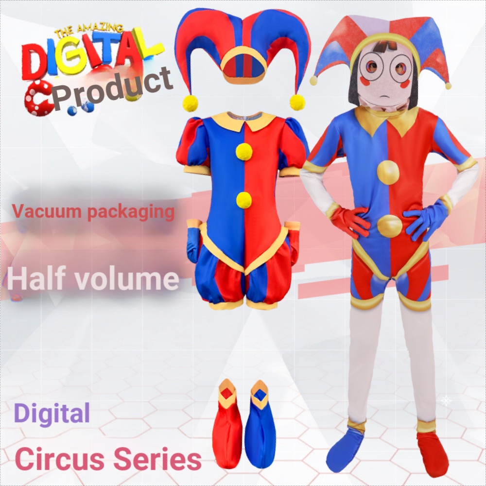 Magic Number Circus คอสเพลย์ Jumpsuit Pomni Pomni Joker cos ชุดยุโรปอเมริกันแฟนตาซี