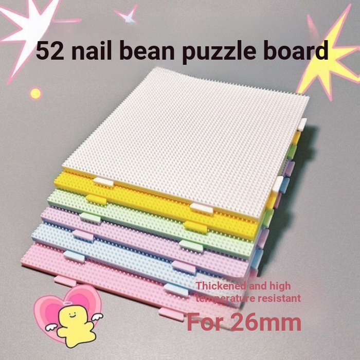 52 เล็บทนอุณหภูมิสูง Puzzle Board ถั่วโปร่งใสฐานปริศนาบอร์ด Backing Board เครื่องมือเสริม Bean Puzzl