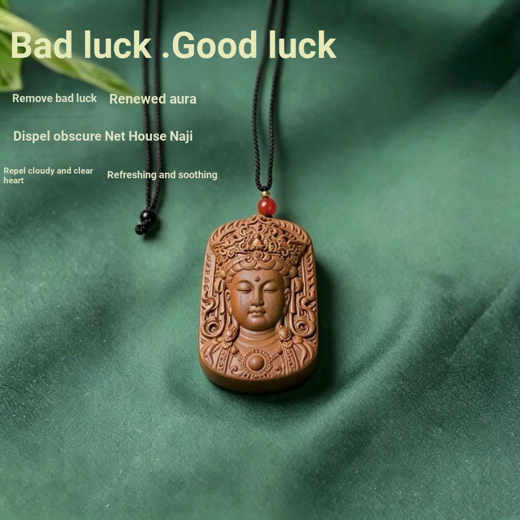 Luyou Leaf Guanyin Grapefruit น้ําหอมยี่ห้อคอแขวนสร้อยคอจี้กระเป๋าแขวนโชคดี Lucky Fortune Removing B
