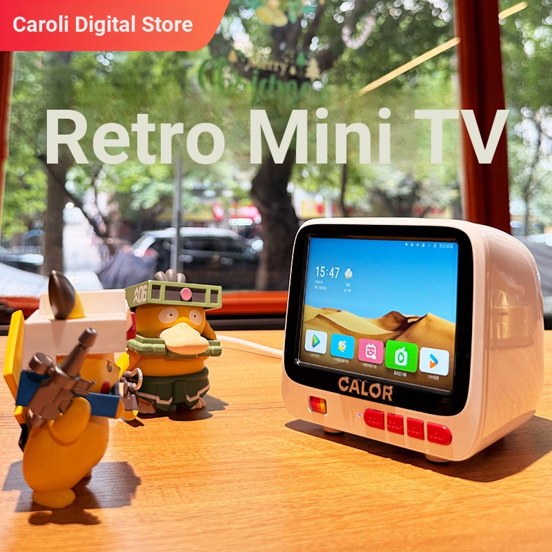 Carolie Retro TV Android Game TV Nostalgic 13 ซม. iPS TV Display Mini Display