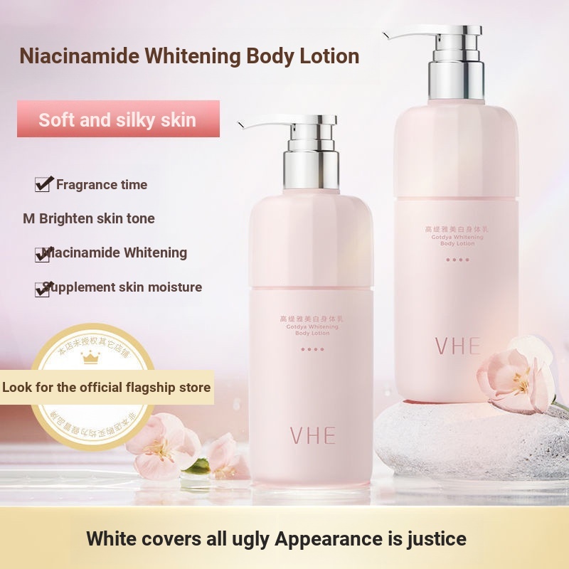VHE ไวท์เทนนิ่งบอดี้โลชั่นฤดูร้อนสดชื่น Niacinamide Body Lotion ฤดูร้อนสดชื่นกลิ่นหอมยาวนาน Moisturi