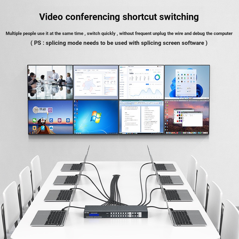 MT-HD88L HD 8 In 8 Out Audio Video Switcher 4K Audio Separation HDMI Digital Matrix
