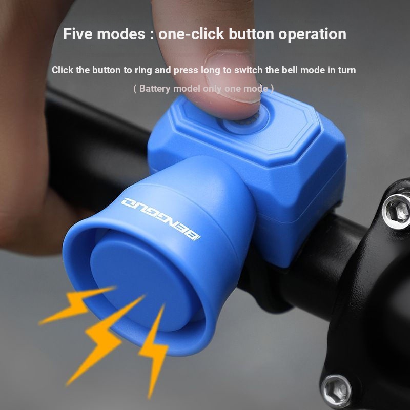 แตรจักรยานจักรยานเสือภูเขา Mini USB ชาร์จ Water-Repellent อิเล็กทรอนิกส์ฮอร์น Bike Bell กระโดดผลไม้อ