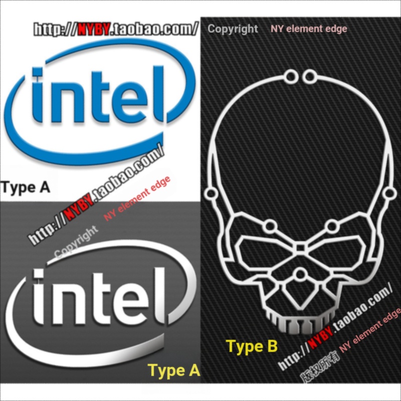 สติ๊กเกอร์ intel/intel LOGO สติ๊กเกอร์โลหะ สติ๊กเกอร์โน๊ตบุ๊ค สติ๊กเกอร์ป้องกันรังสีคอมพิวเตอร์ สติ๊