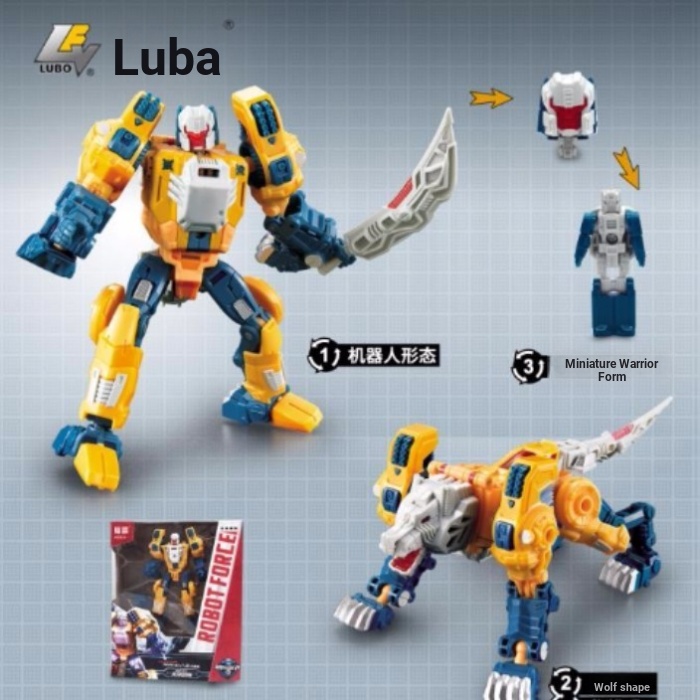 ♞,♘Weijiang Alloy Version Leader Transformers Transformers Toy Man Wolf Robot Model Childrens Toy Bo