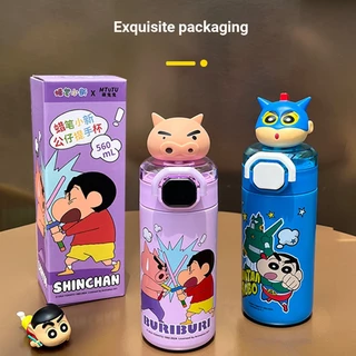 Crayon Shin-Chan กระติกน้ําร้อน 304 สแตนเลสฉนวนกันความร้อนฉนวนกันความร้อนฉนวนกันความเย็น Crayon Shin-Chan กระติกน้ําเด็ก