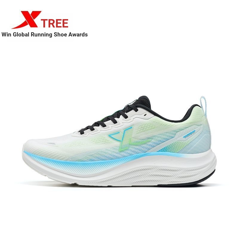 XTEP/Tebu Qingyun GO 丨 รองเท้าวิ่งรองเท้าผู้ชายฤดูร้อน Breathable Anti-slip Rebound Shock Absorption