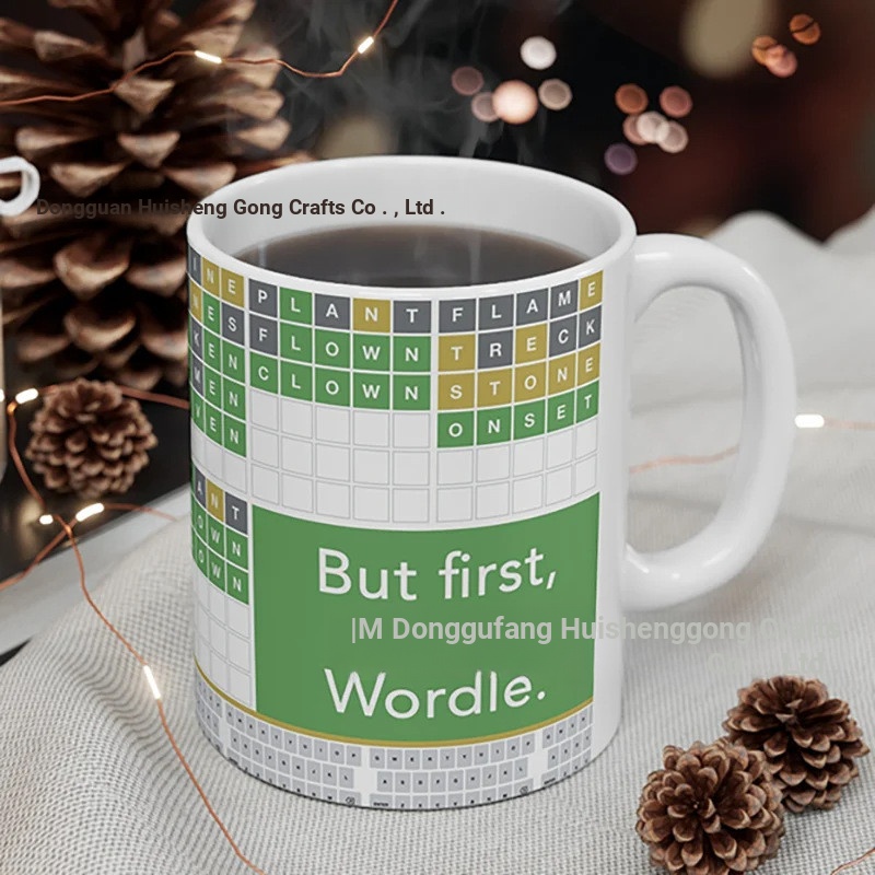 ที่ขายดีที่สุดเซรามิกข้ามพรมแดน WORDLE MUG ที่น่าสนใจ Wordle Creative Space Gift MUG