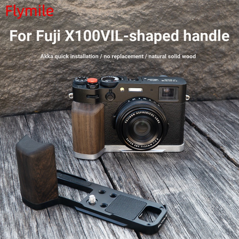 เหมาะสําหรับ Fuji X100VI Camera L-Shaped Handle, Aluminium Alloy Cold Shoe Finger Grip, Single-Hand 