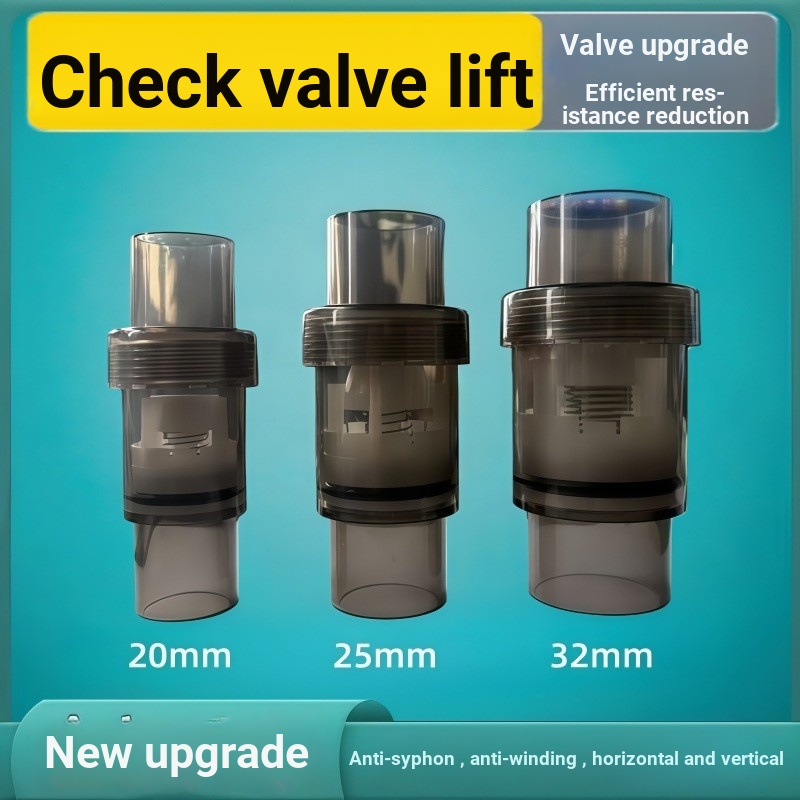 ถังปลาตรวจสอบวาล์ว Lift ประเภท pvc Hard ท่อน้ําอุปกรณ์ตรวจสอบวาล์วด้านล่างถังกรองด้านบนท่อระบายน้ํา diy ดัดแปลง Anti-Back