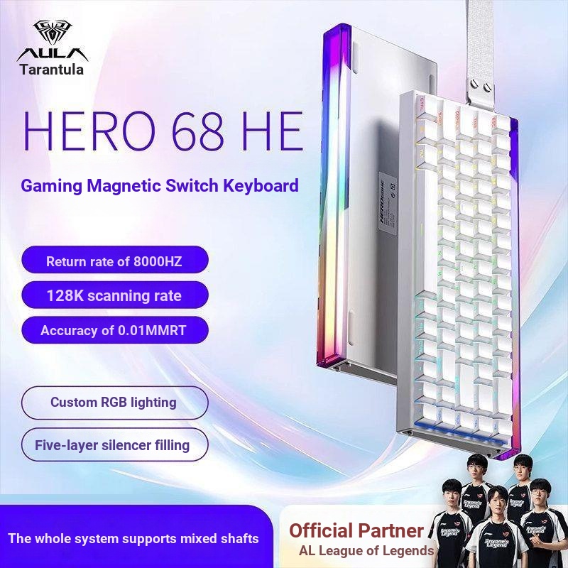 Fire Tarncis Hero68he Magnetic Axis Keyboard Mechanical Gaming Game FPS Wired Keyboard Mouse Set Hig