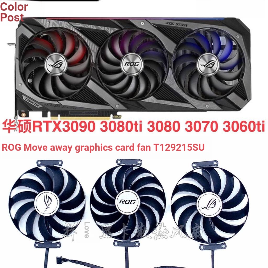 Asus ROG STRIX 3060Ti 3070 3080 3090 6700xt 6800 Raptor พัดลมการ์ดกราฟิก