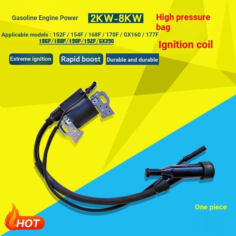 B b.เครื่องกําเนิดไฟฟ้าเบนซิน 2-8KW แพ็คเกจแรงดันสูง 152/154/168/188/192F GX120GX390 คอยล์จุดระเบิด 