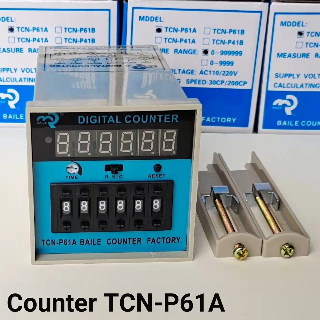 Baile TCN-P61A อุตสาหกรรม Dial Digital Display Preset Counter 6-Digit Electronic Digital Counter 220