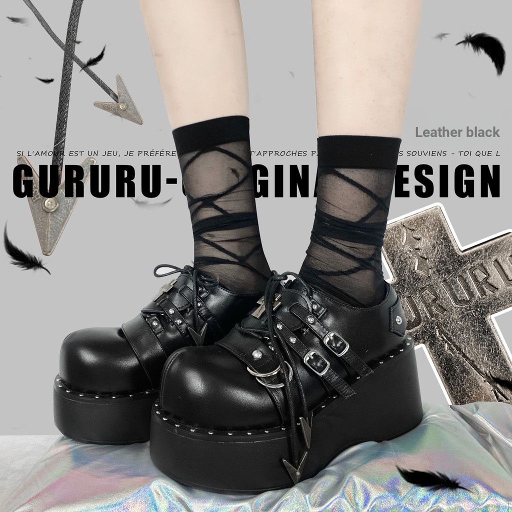 Hell Nurse GURU Original lolita Shoes y2k Asian Culture Punk Hot Girl Platform Shoes