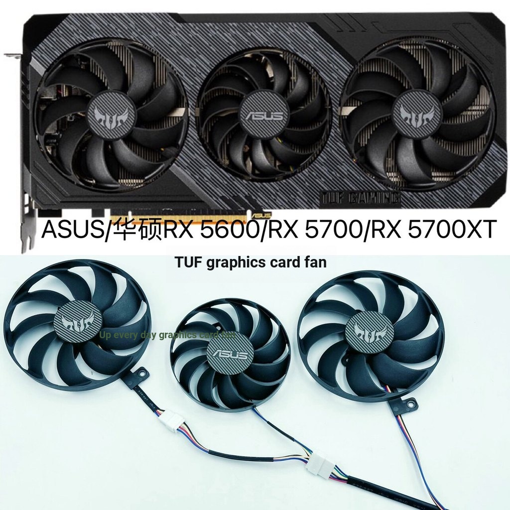 [ขายเฉพาะแฟนๆ] ASUS ASUS RX 5600RX 5700RX 5700XT TUF กราฟิกการ์ดพัดลมควบคุมอุณหภูมิเงียบ