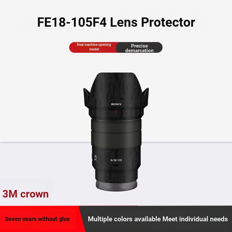 เหมาะสําหรับ Sony E18-105F4 สติกเกอร์เลนส์ฟิล์มป้องกันแบบรวมทุกอย่าง Sony18-105 สติกเกอร์ 3M คาร์บอน