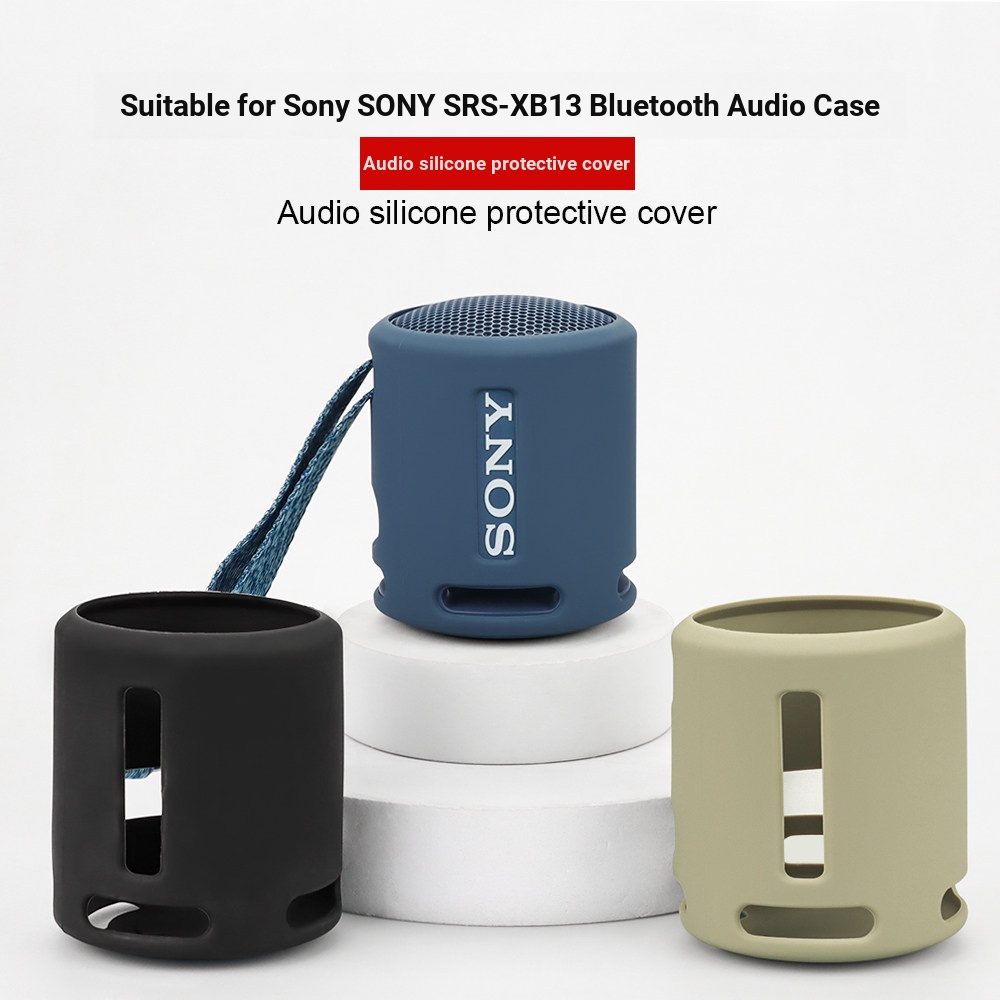 เหมาะสําหรับ SONY SONY SRS-XB13 ไร้สายบลูทูธเสียงซิลิโคนเหลวป้องกันกรณี SRS-XB100 Soft Shell กระเป๋า