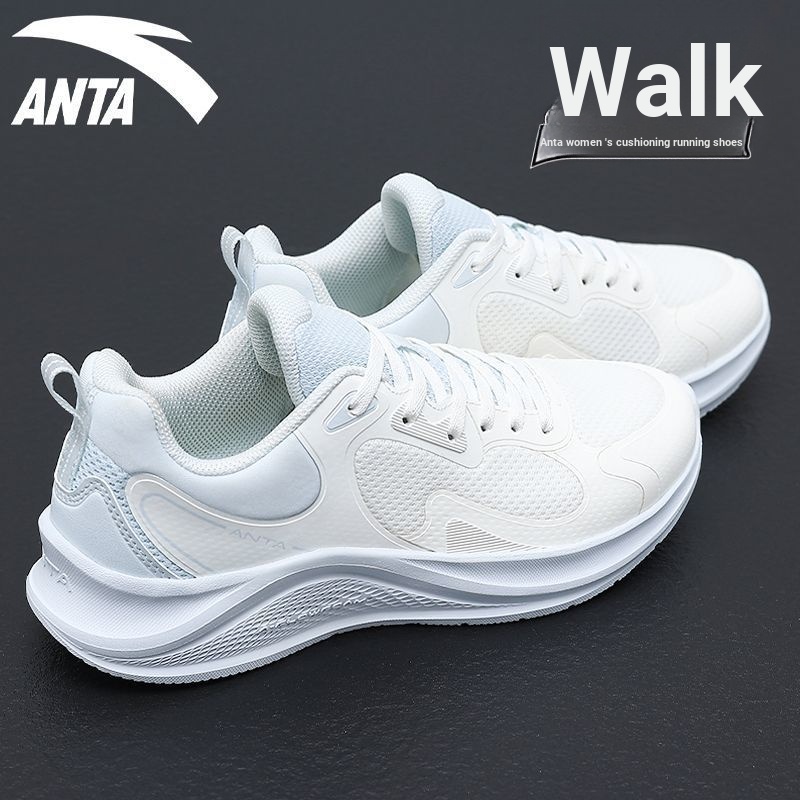 ANTA/ANTA รองเท้าวิ่งรองเท้าผู้หญิง One-Piece Flying ถัก Ultra-Light Breathable Professional รองเท้า