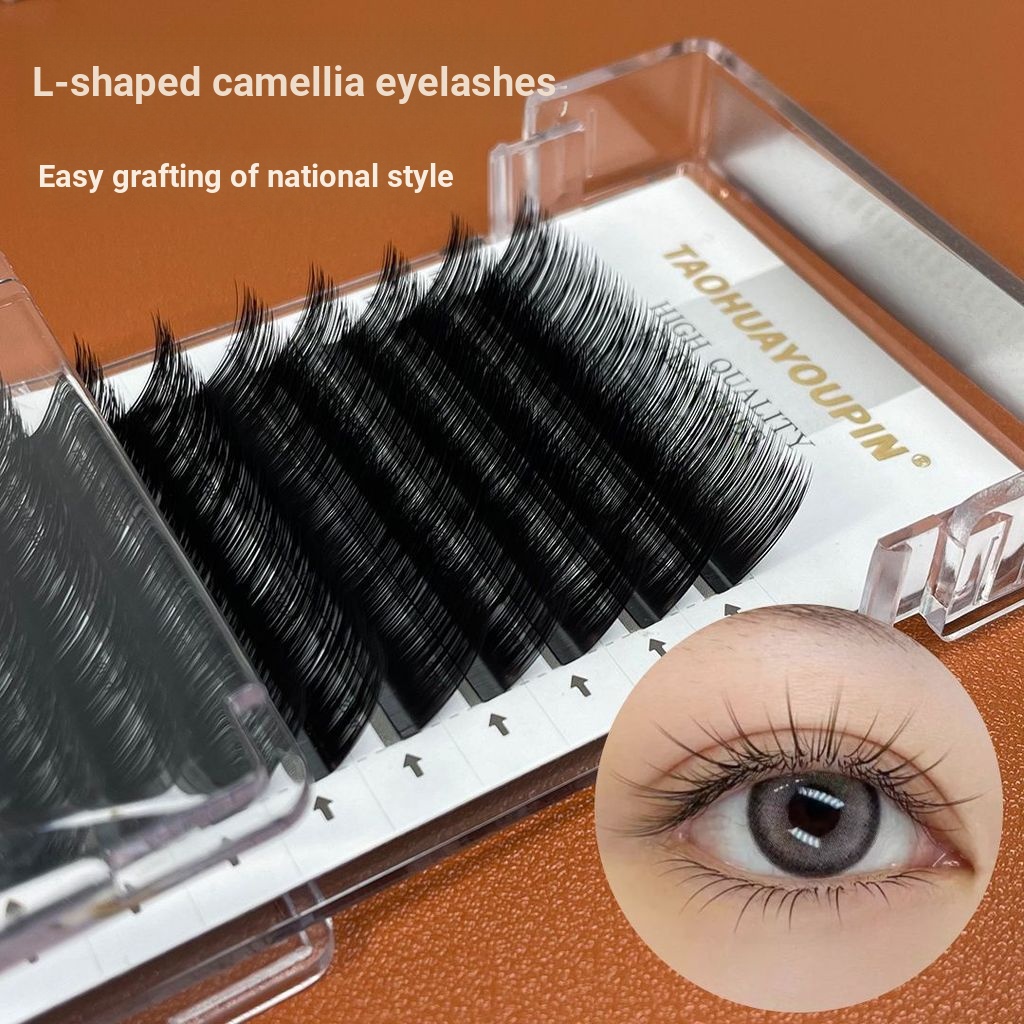 พีชบลอสซั่มพรีเมี่ยมขนตา Guofeng lc ขนตา L-รูปขนตา LULCLB การ์ตูน Camellia Fox Beauty Eyelash Shop ผ